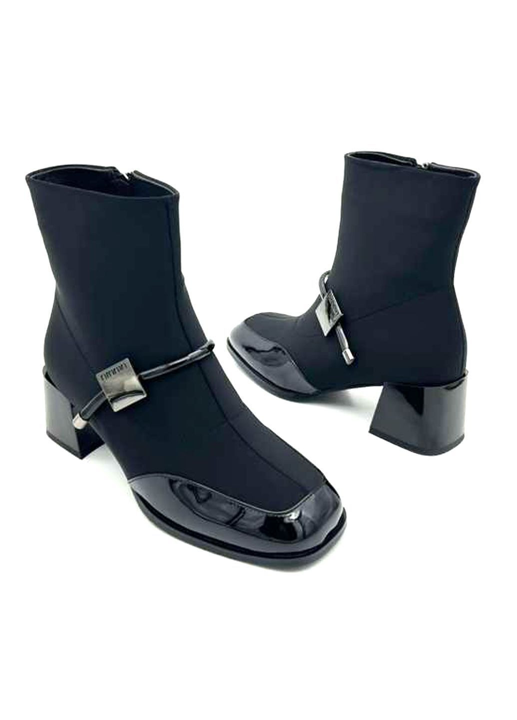 Чорні демісезонна ботильйони чорні класичні на підборах 5см. Lino Marano