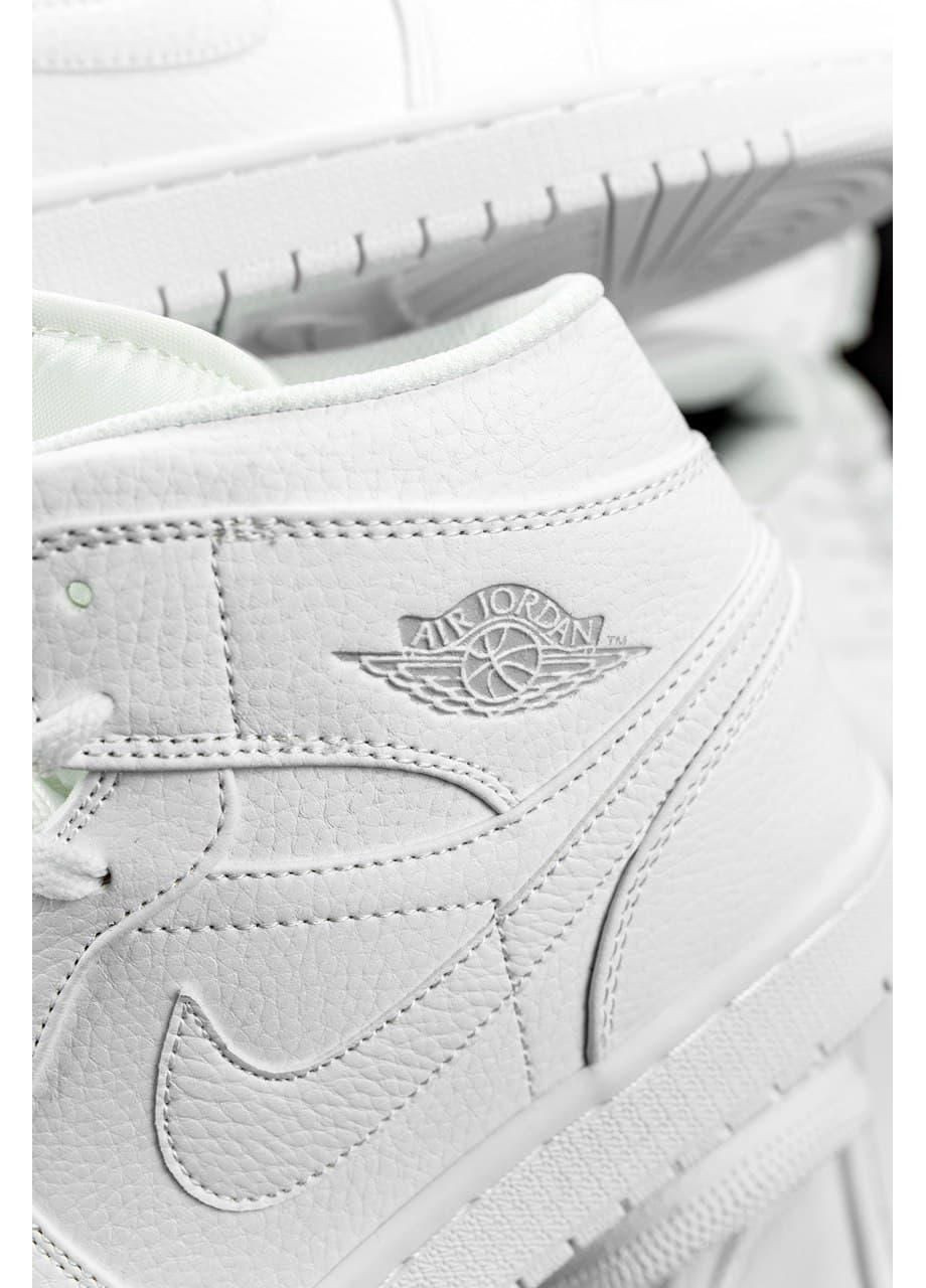 Сірі Осінні кросівки чоловічі nike air jordan 1 retro high white «grey logo» найк аір джордан No Brand