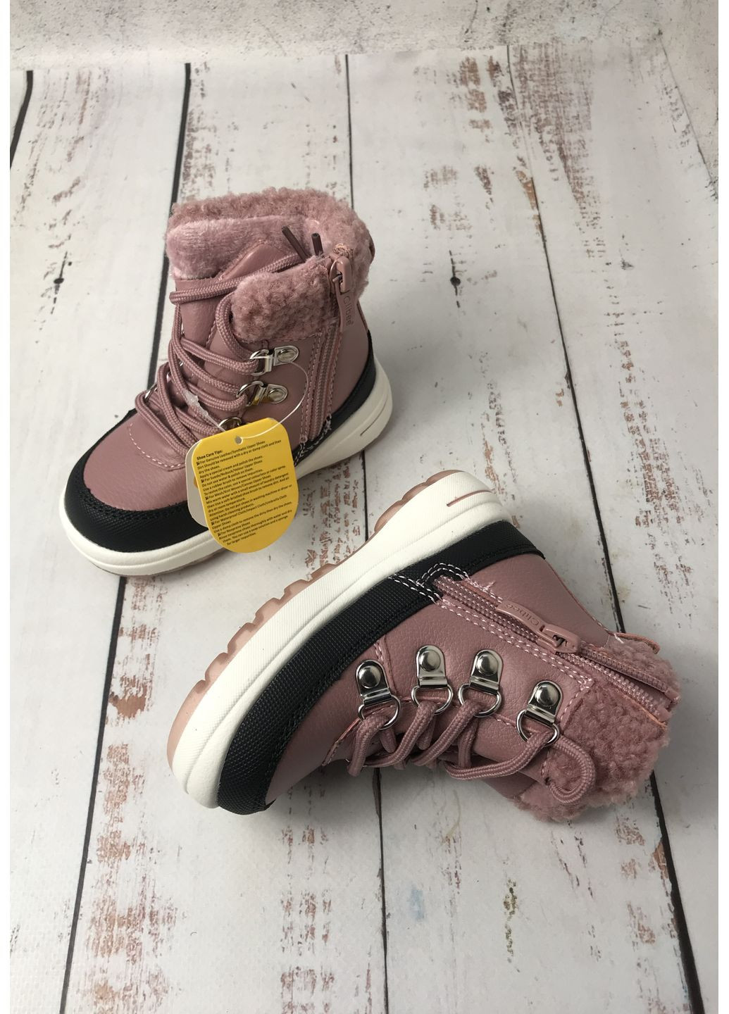 Черевики зимові дитячі на дівчинку Рожевий (1044) Clibee (354822833)
