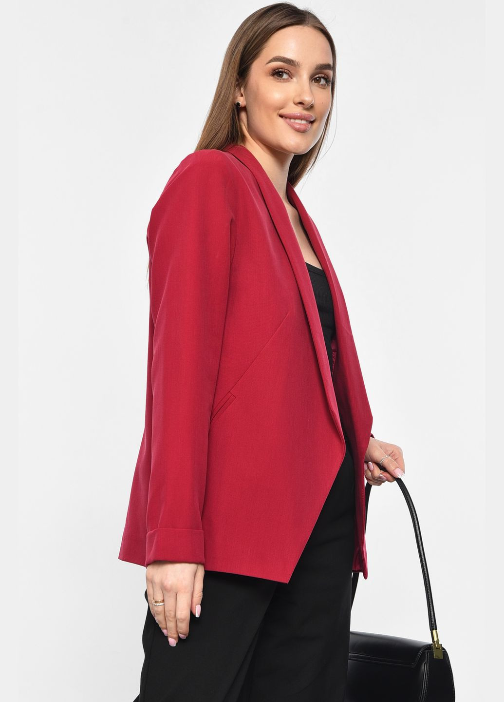 Піджак жіночий темно-рожевого кольору Let's Shop (292755091)