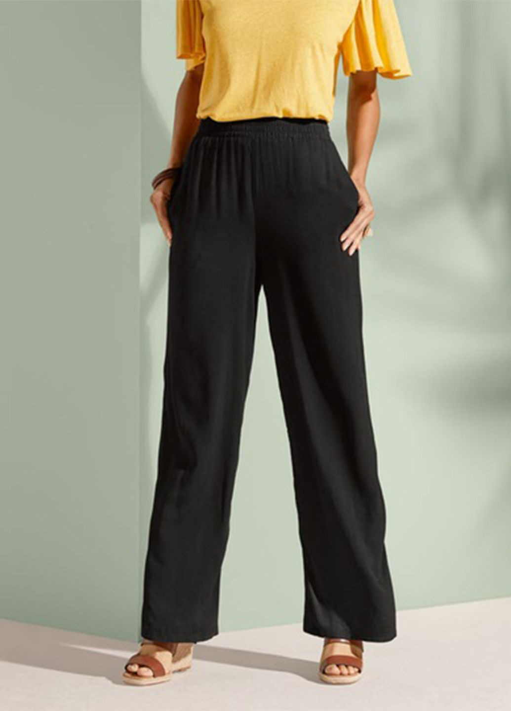 Брюки женские летние из вискозы ровного кроя Esmara (337018799)