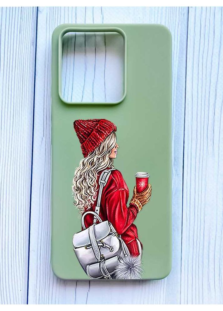 Матовый чехол на Xiaomi Redmi Note 13 5G Девушка с рюкзаком (принт 9) Creative (355396268)