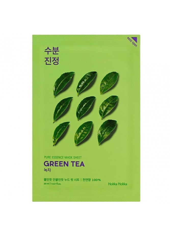 Тканинна маска Pure Essence Mask Sheet-Greentea Зелений чай, 23 мл Holika Holika 8806334368081 (342715215)