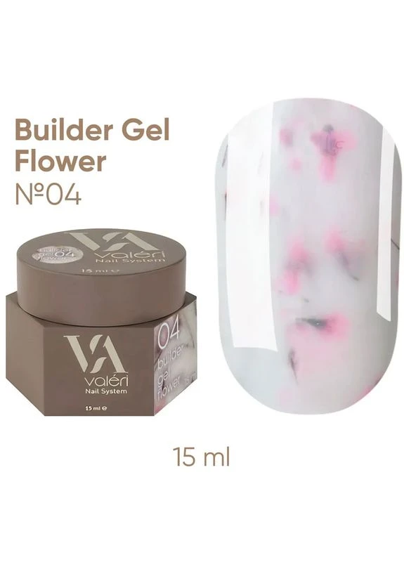 Гель для нарощування Builder Gel Flower №04 15 мл Valeri (395024364)