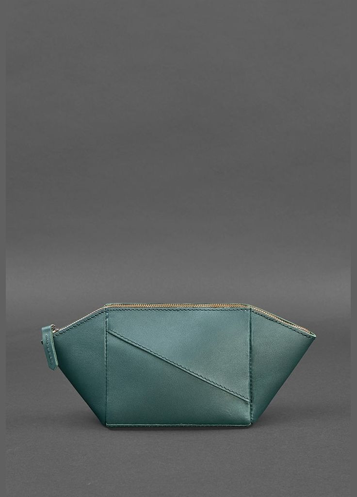 Женская кожаная косметичка 2.0 Краст зеленая (A-026738) BlankNote (329743026)