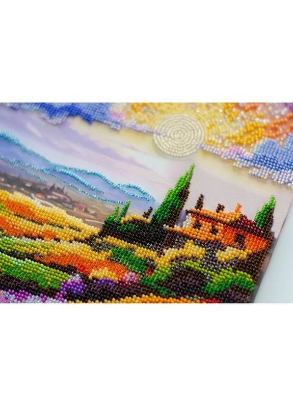 Набір для вишивання бісером "Вечоріє над лугом" AB-938 на натуральному холсті Abris Art (343275826)