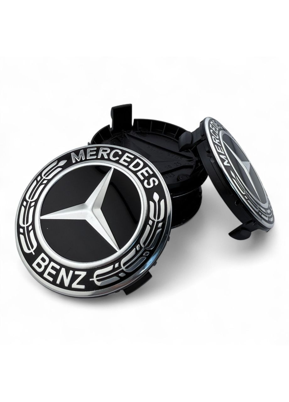 Ковпачки в диски Мерседес заглушка для дисків Mercedes 75/68 мм. колосок (4 шт.) Mercedes-Benz (354698325)
