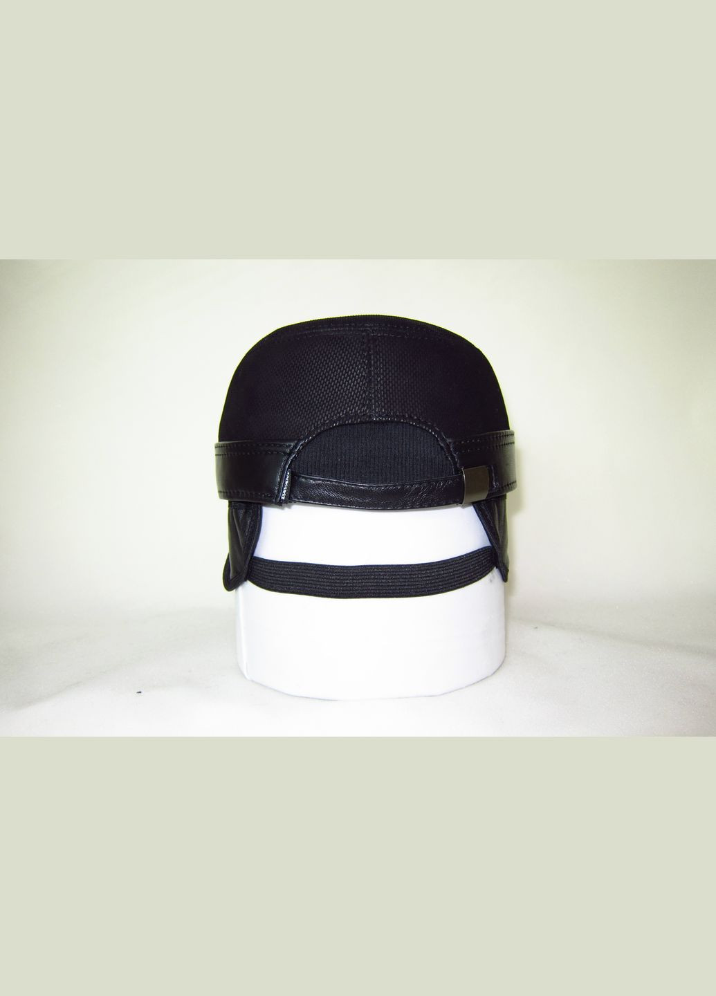 Мужская зимняя из натуральной кожи черная на натуральном мехе DAVANI 00533 No Brand кепка немка (315702920)