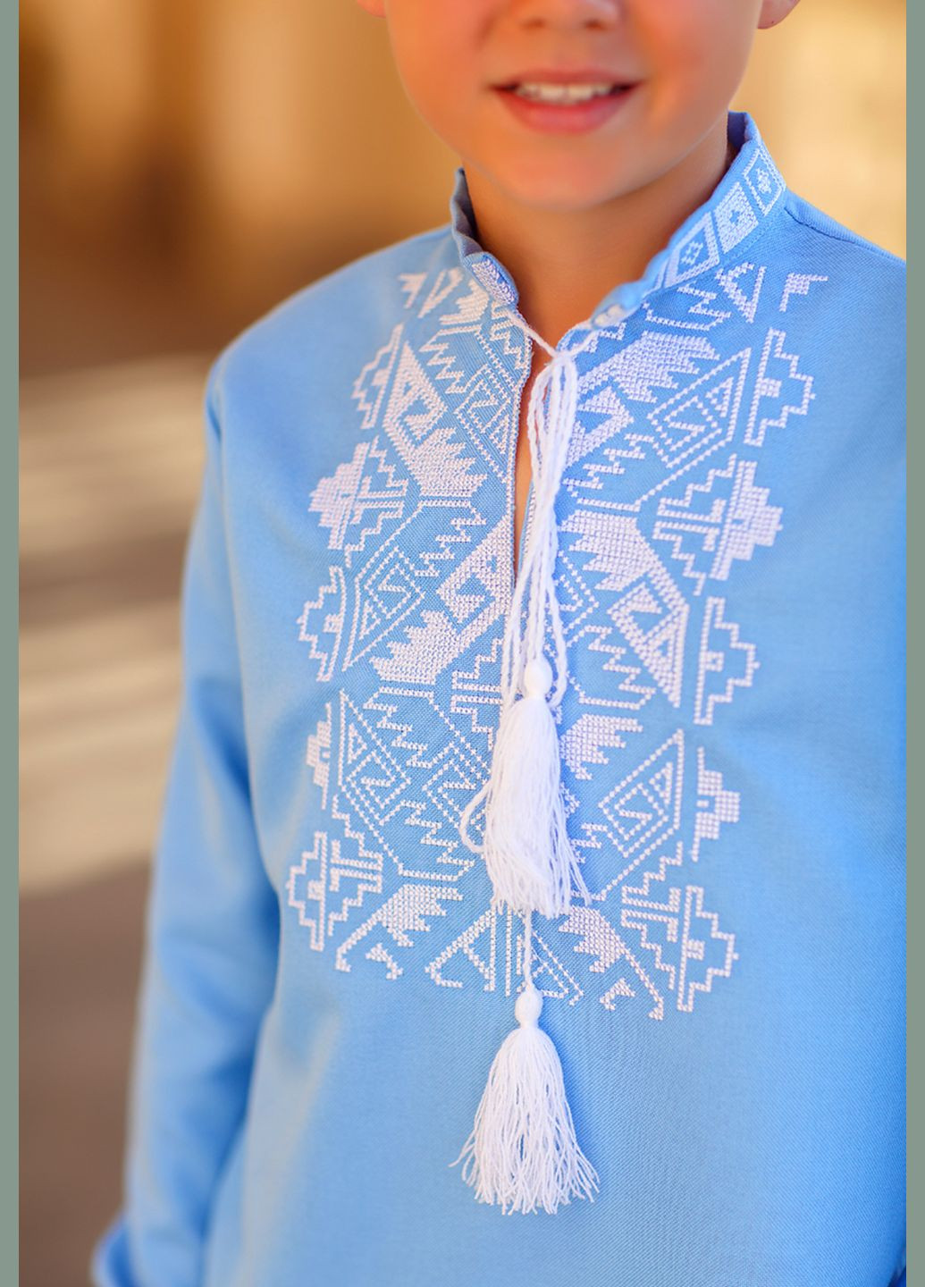 Блакитна вишиванка домоткане полотно (307365727)
