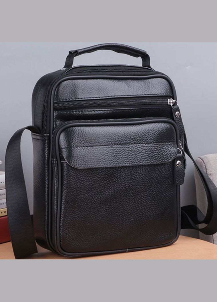 Чоловіча шкіряна барсетка через плече з ручкою чорна Bx-66503 Bexhill (330795376)