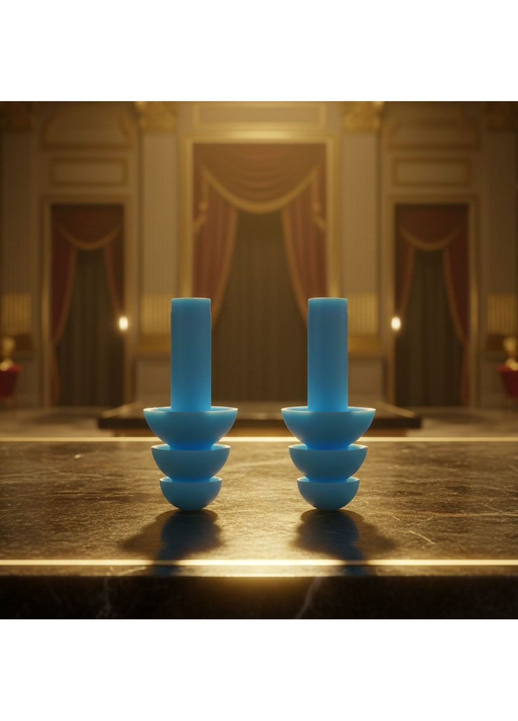 Беруши для сна плавания Елочка силиконовые затычки в уши от храпа в бассейн самолет анатомические в футляре Голубые 56_4_L_11C No Brand (370271485)