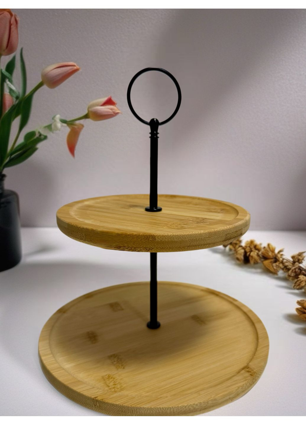 Стойка для кексов, 2 яруса, бамбук Pepco (326603775)