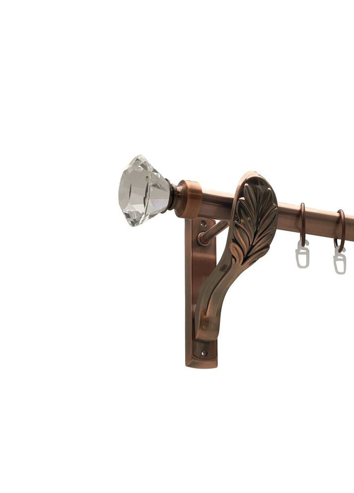 Карниз Спектралія металевий однорядний ретро гладка труба Мідь 25 мм 160 см (00-00016317) ORVIT (300285587)