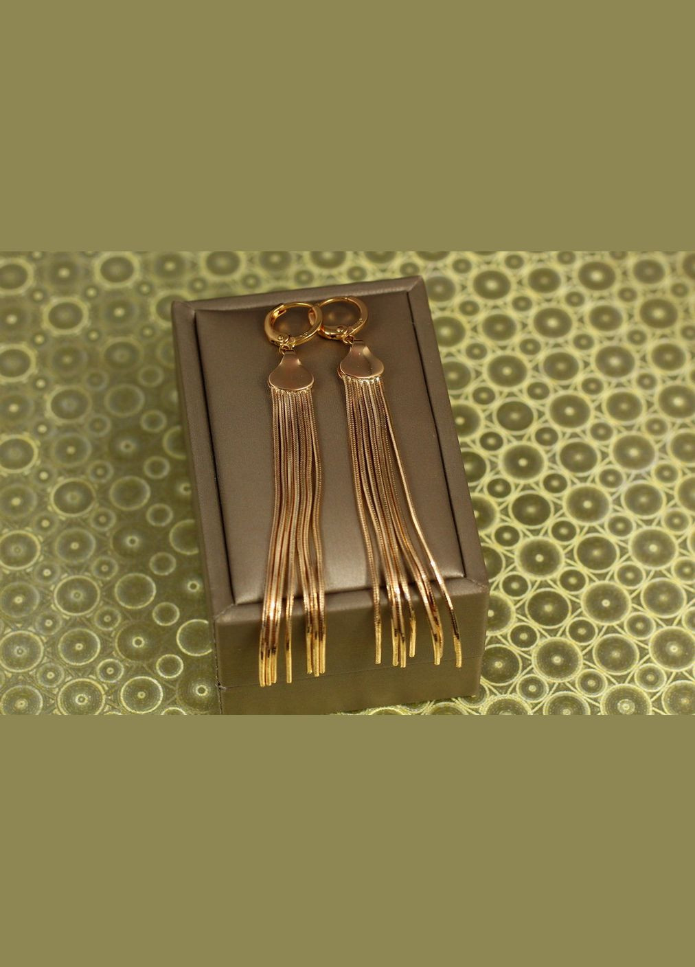 Серьги подвески отметки Семь блестящих лучей 8,5 см золотистые Xuping Jewelry (316433683)