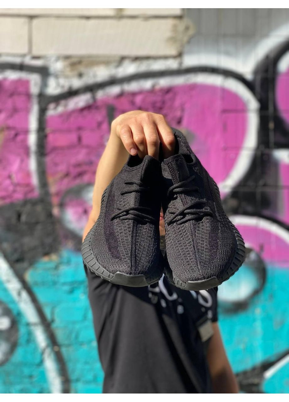 КРОССОВКИ ЖЕНСКИЕ ADIDAS YEEZY BOOST 350 V2 BLACK АДИДАС ИЗИ БУСТ No Brand чёрные демисезоны (367172105)