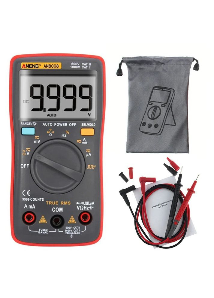 Профессиональный цифровой мультиметр тестер AN8008 с автоматическим режимом Aneng (303401394)