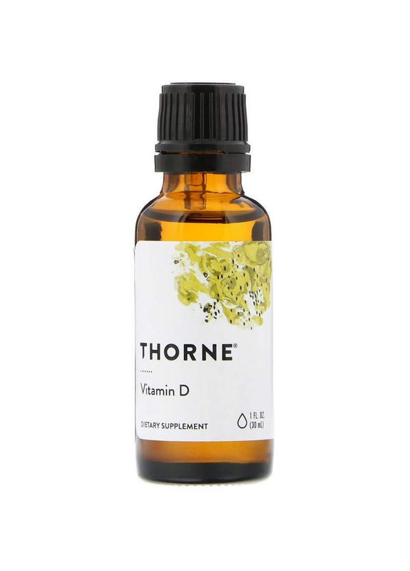Витамин D, Vitamin D, Thorne, 30 мл. Thorne Research (351384668)