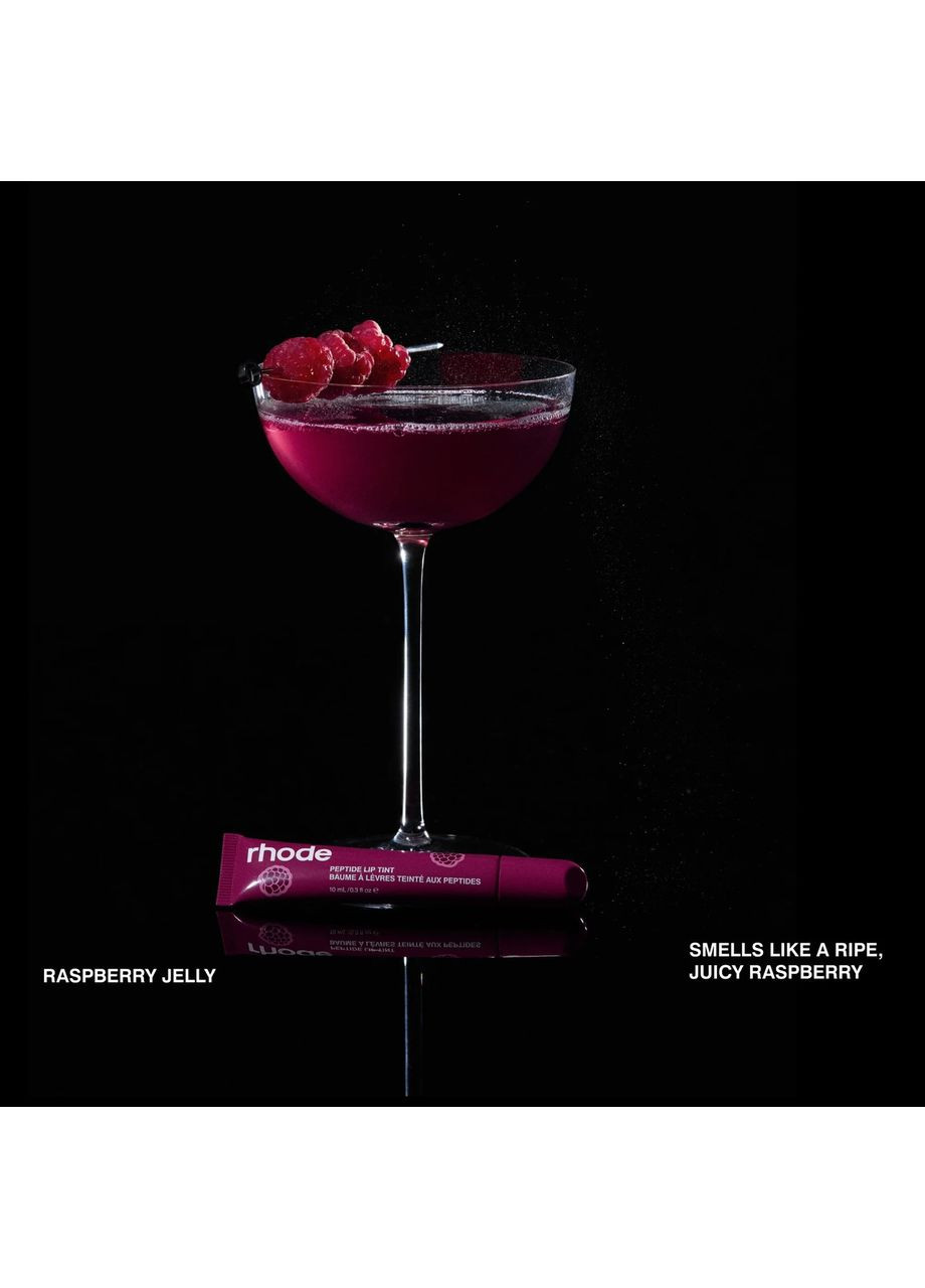 Пептидный бальзам для губ, тинт "Raspberry jelly" a ripe, juicy raspberry scented peptide lip tint Rhode (368297526)