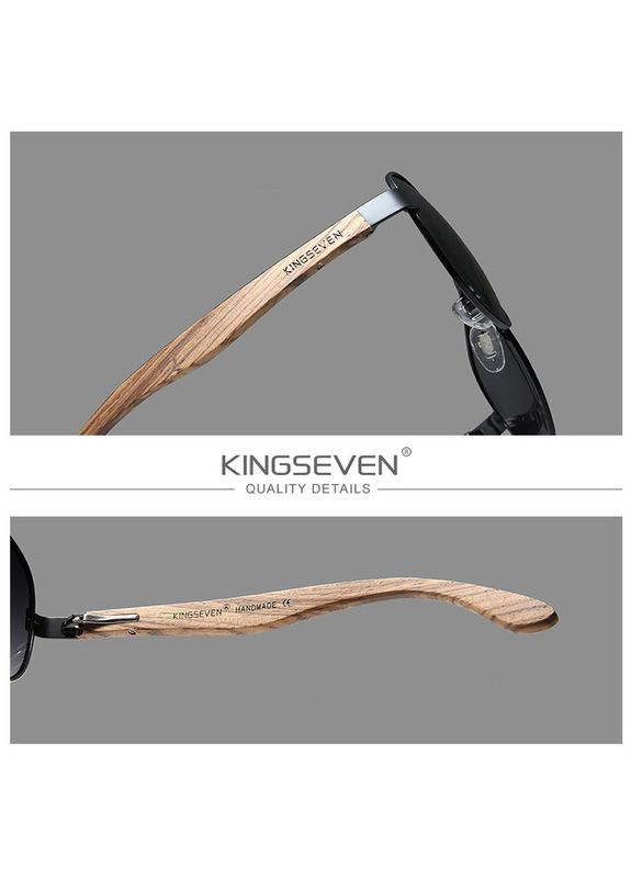 Мужские поляризационные солнцезащитные очки ZB5518 Black KINGSEVEN (303401603)