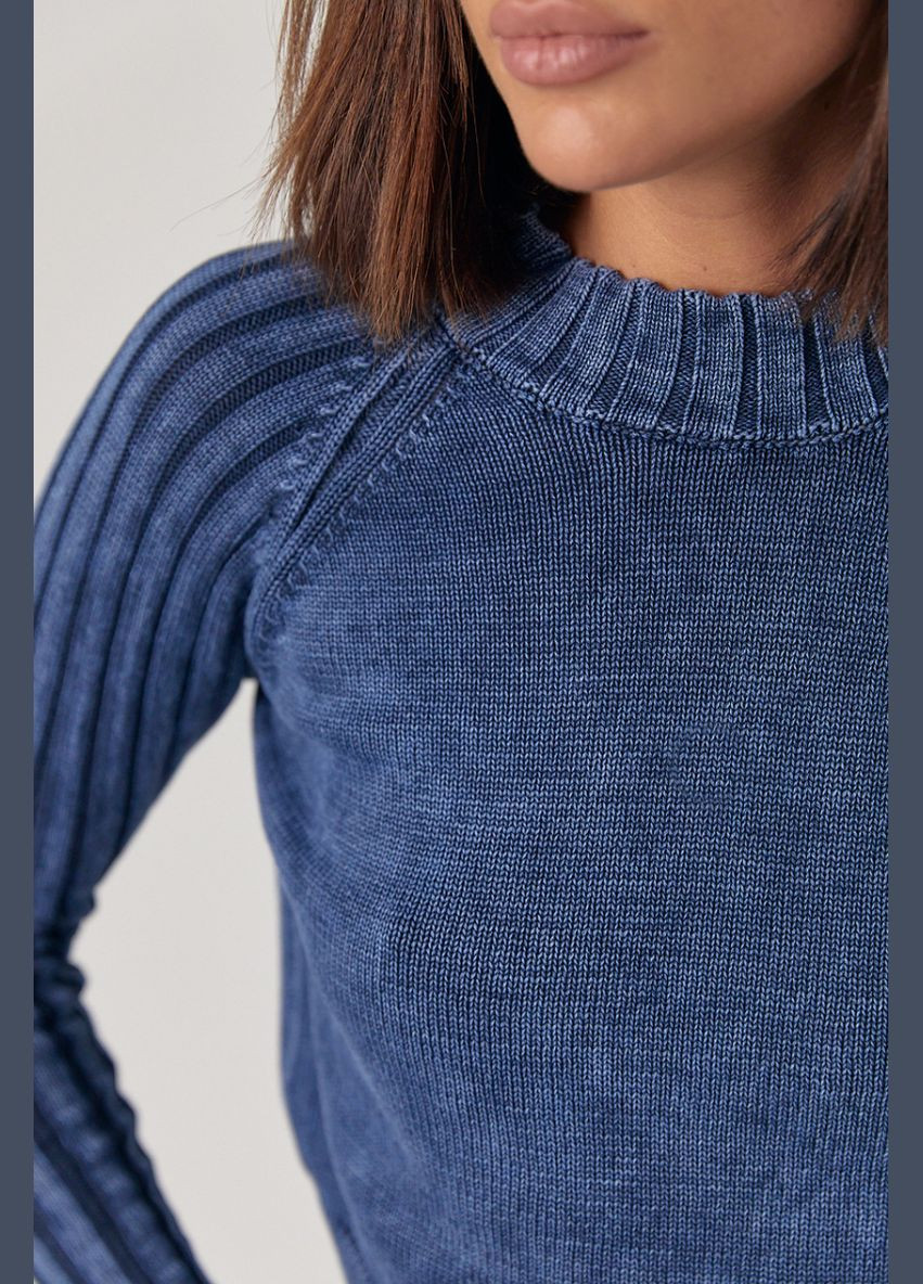 Короткий жіночий светр у техніці тай-дай 241116 Lurex (315810241)