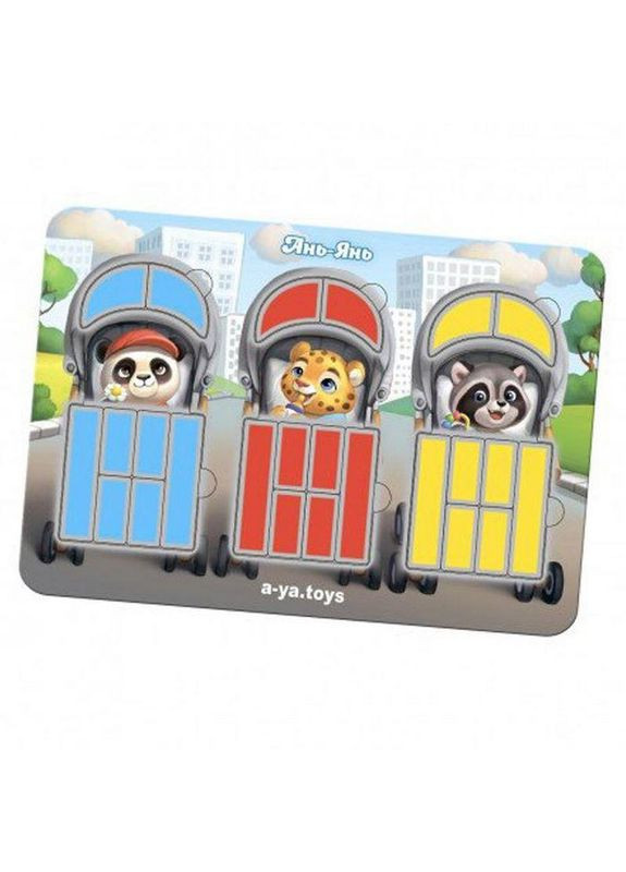 Деревянный пазл-сортер "Коляски" Ubumblebees (ПСФ089) PSF089, 27 деталей и 12 карт No Brand (330601950)