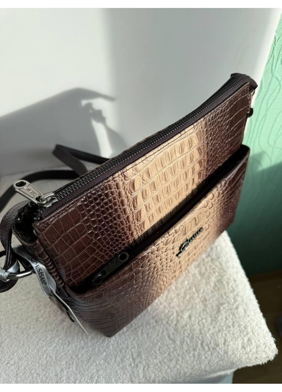 Сумка жіноча шкіра кроко градієнт (3015) Desisan (371736229)