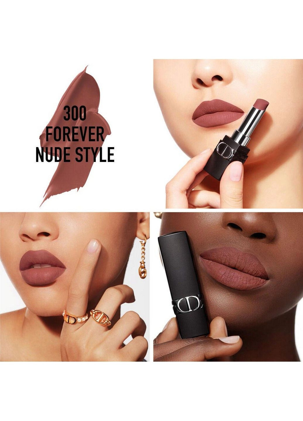 Помада губ Rouge Forever Lipstick 300 Forever Nude Style, 3.2 г Dior (304266518)