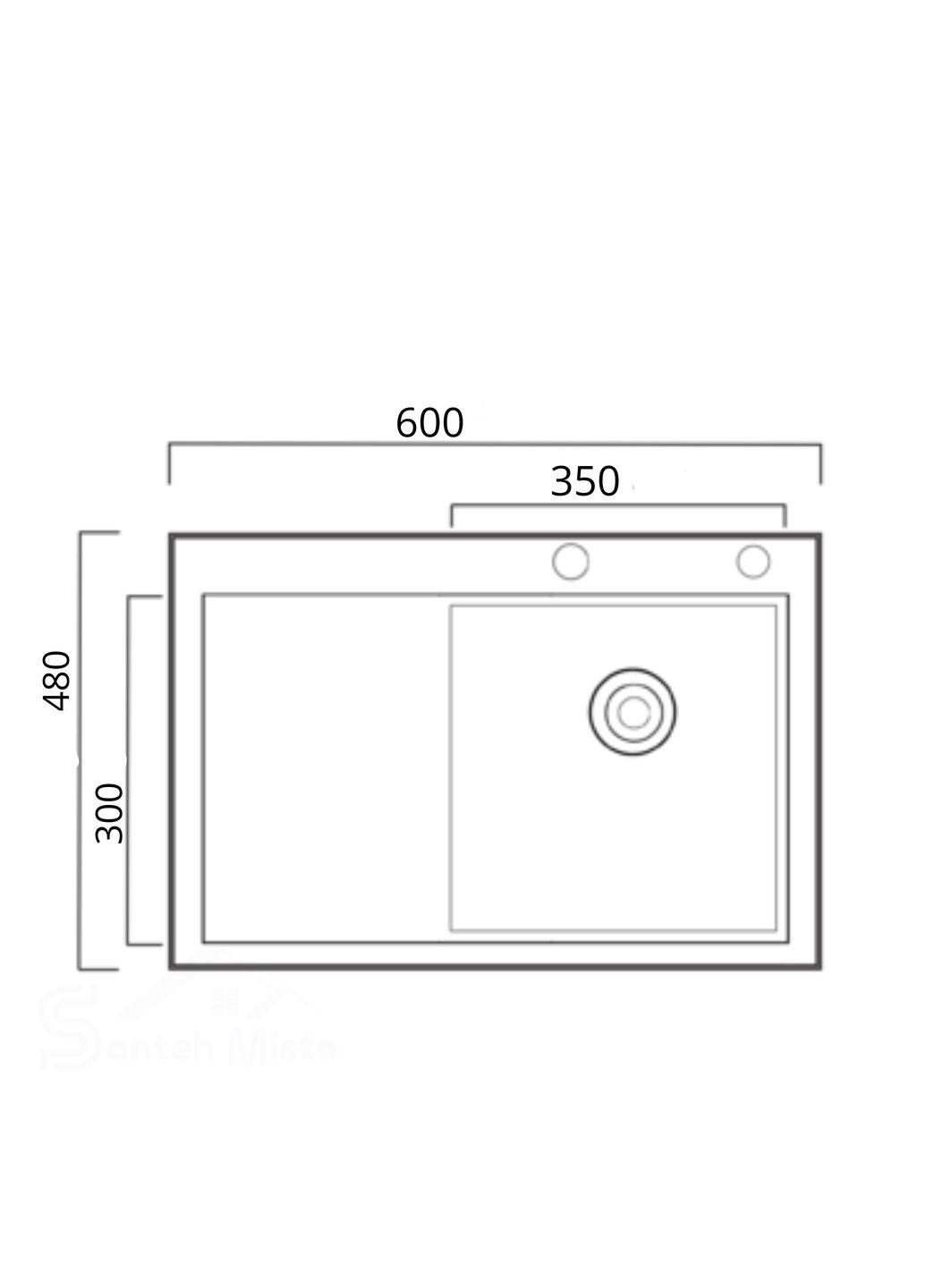Комплект кухонної мийки Satin BRS 65х48 (3.0/1.0 мм) Kraft (361856615)