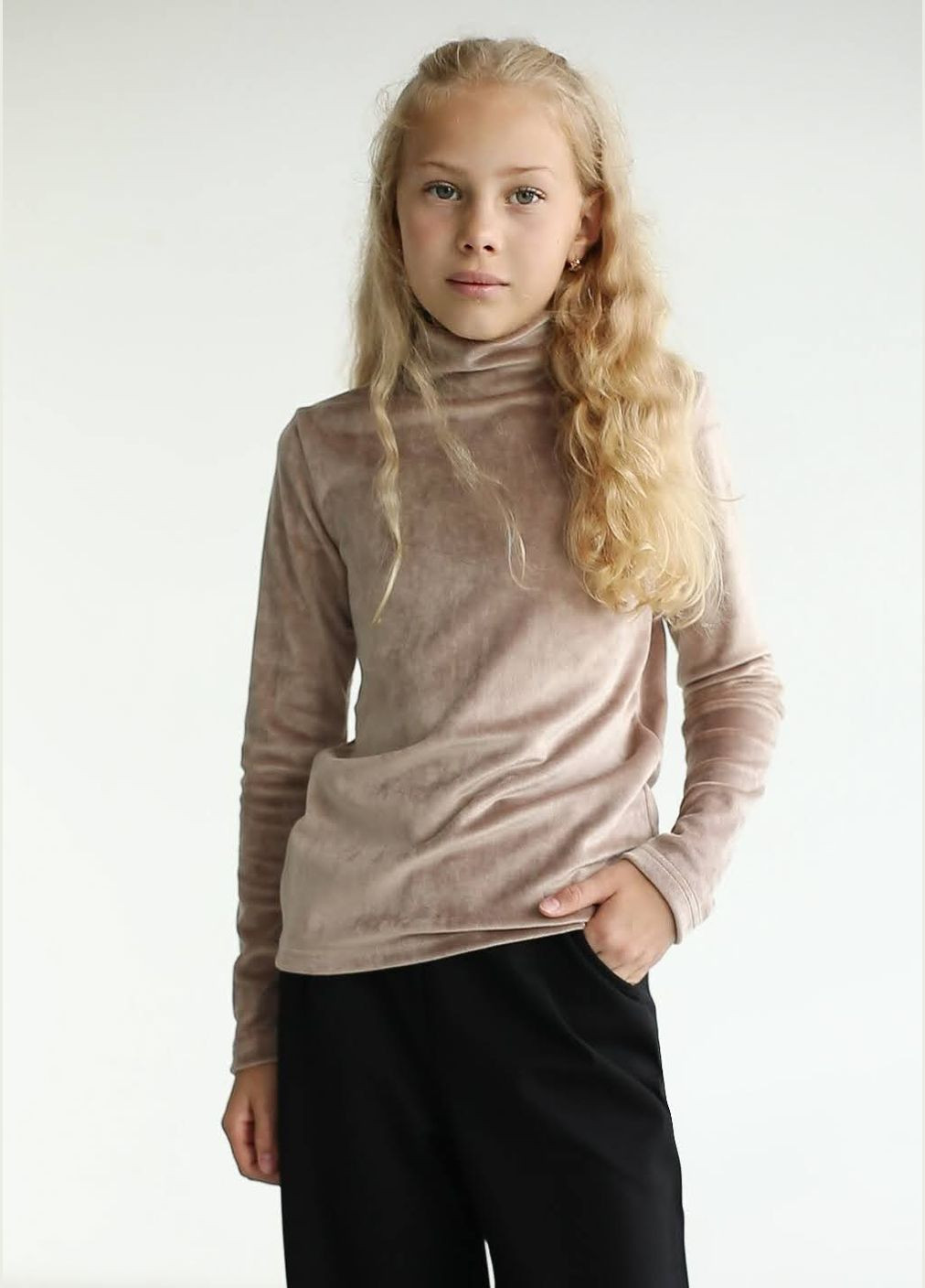 Водолазка велюровая "Cool" (бежевый) OlaN (327414291)