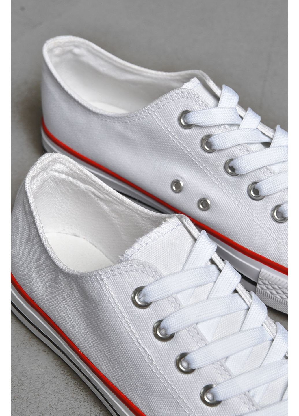 Білі кеди чоловічі білого кольору текстиль Let's Shop