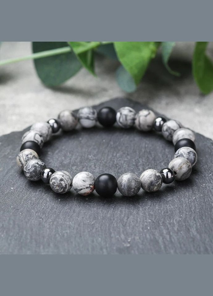 Браслет із яшми, шунгіту та гематиту (80158) Hemst (301070937)