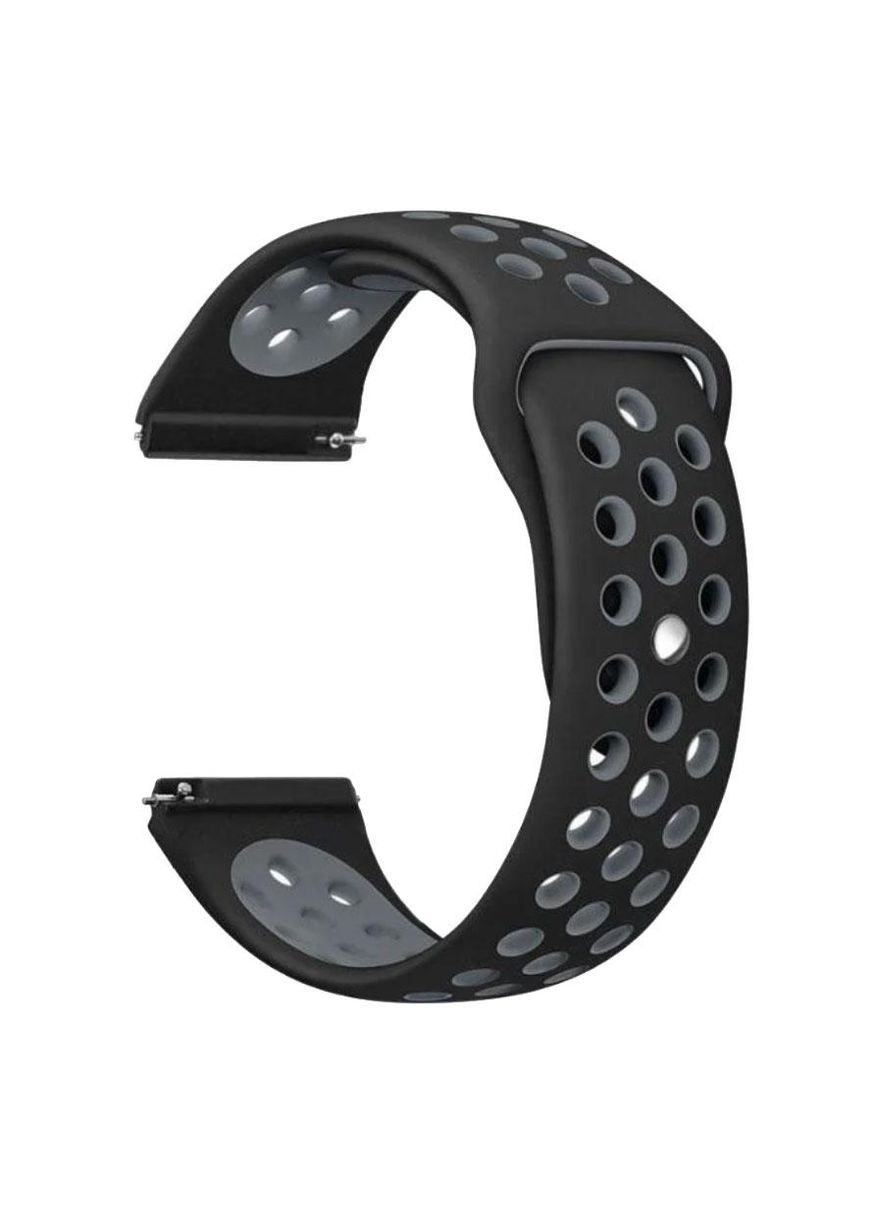 Спортивный ремешок Perfor Sport с перфорацией для часов Samsung Gear S3 Classic/Frontier - Black&Grey Primolux (333720004)