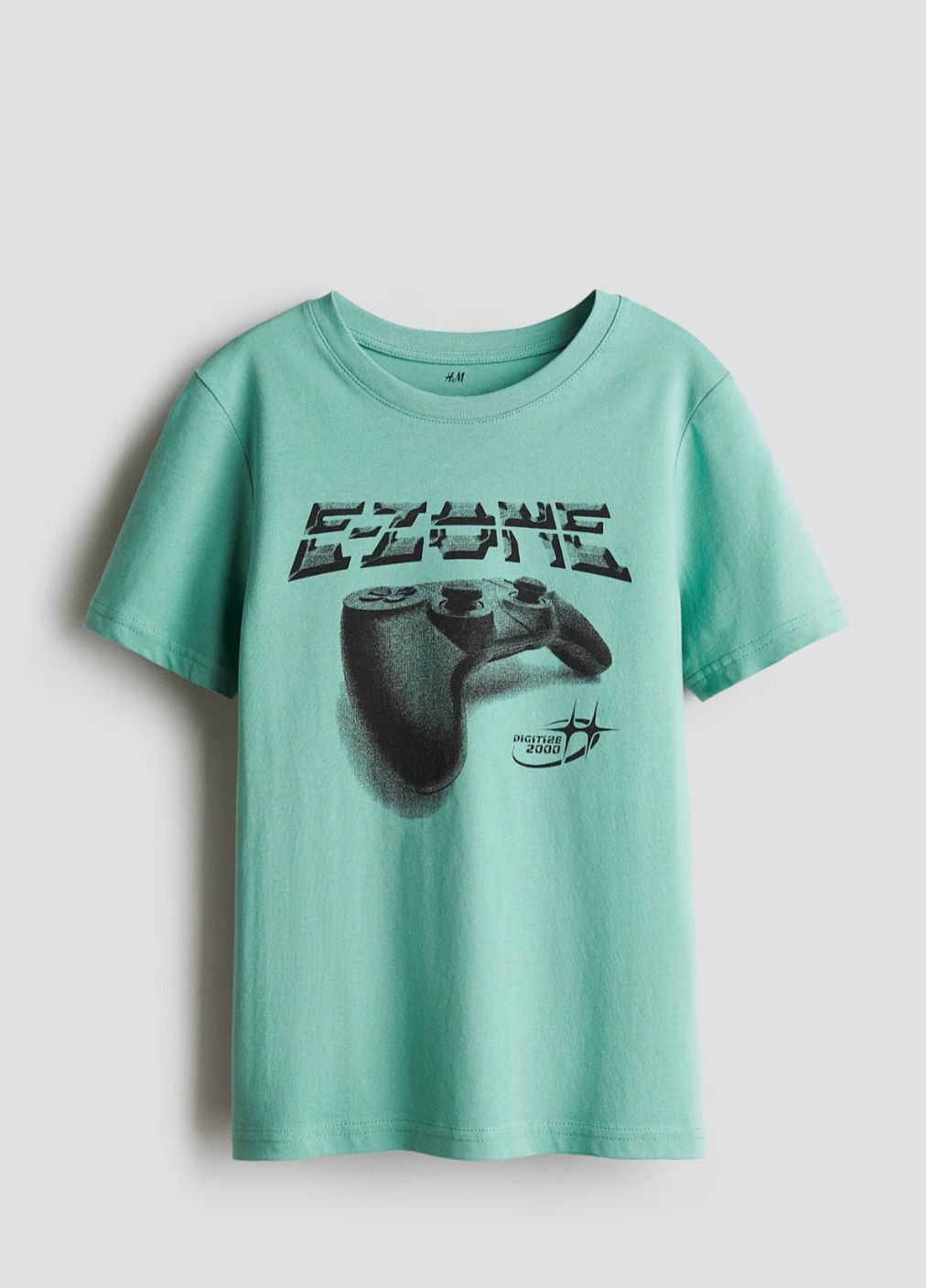 Зеленая летняя футболка для мальчика зеленая H&M