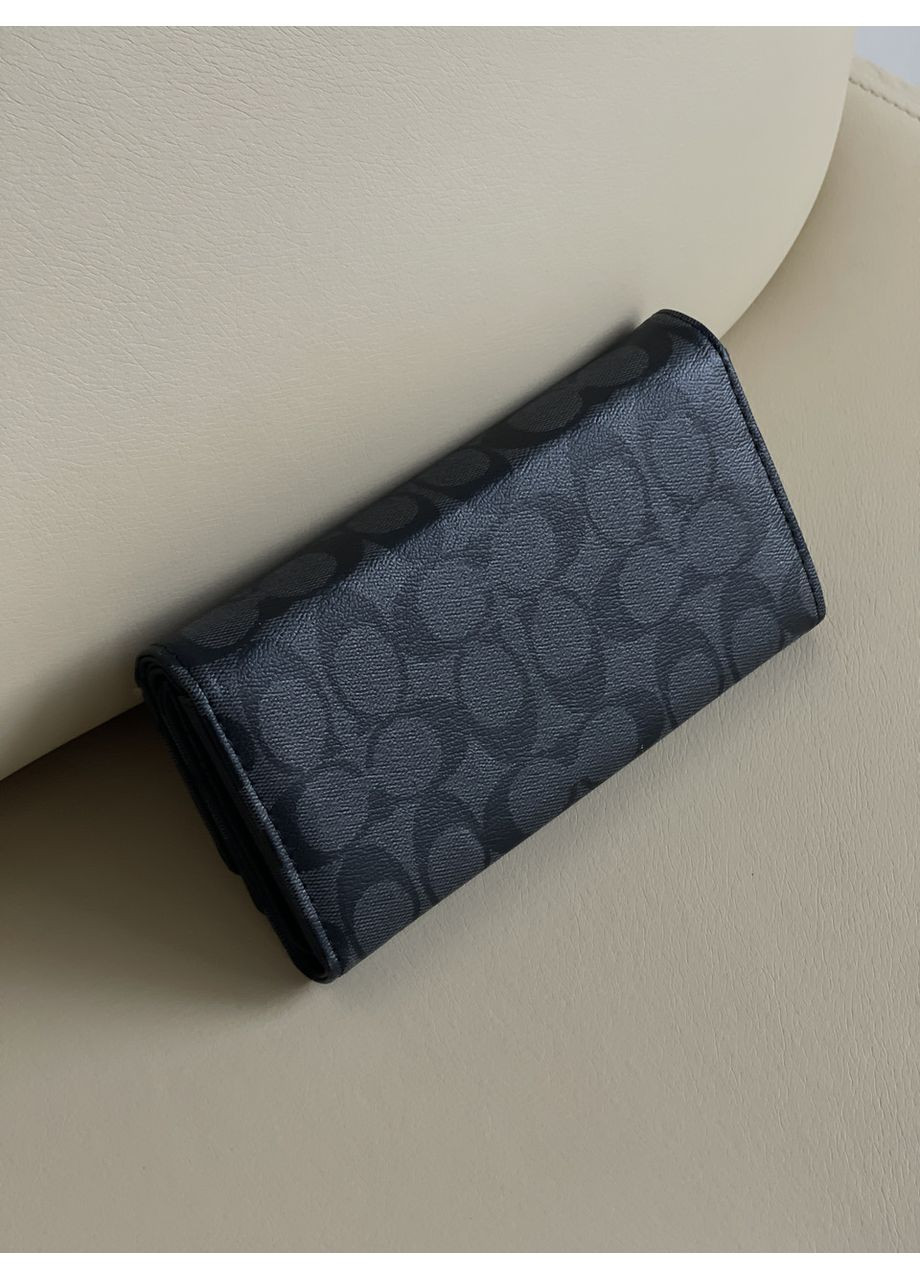 Жіночий гаманець чорний подвійний No Brand (369934958)