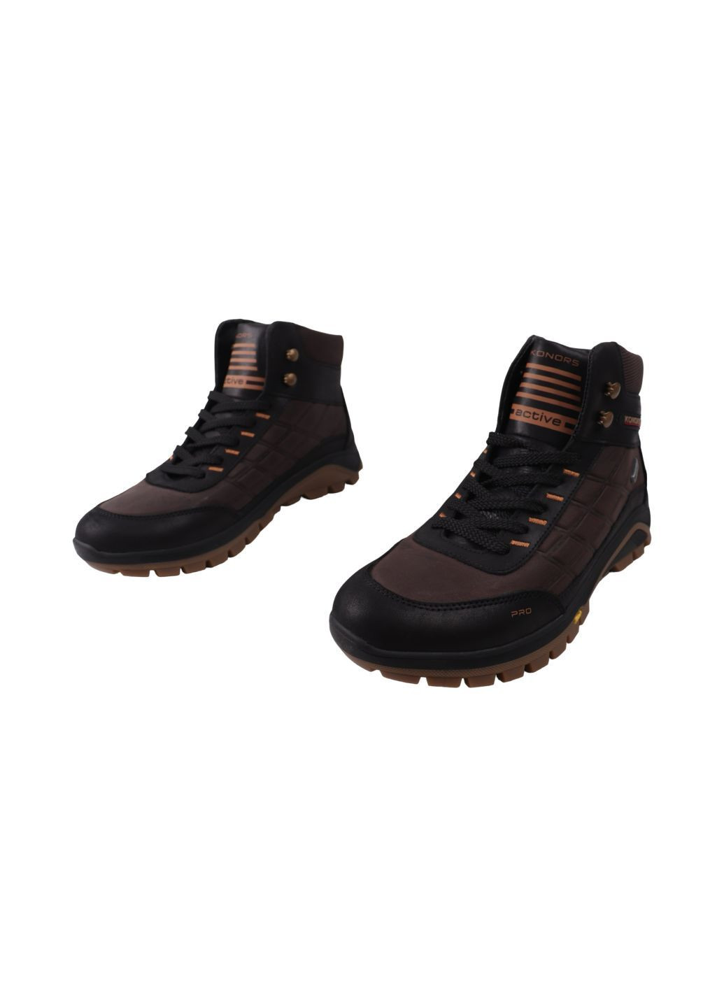 Коричневые ботинки мужские кабировые натуральная кожа Konors