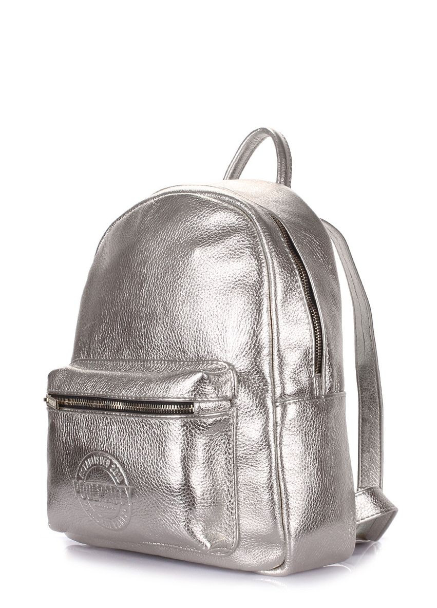 Рюкзак жіночий шкіряний Xs срібний PoolParty (372657521)