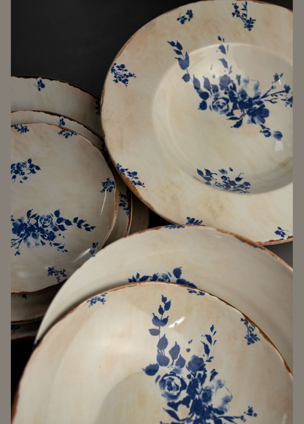 Тарілка плоска Mesa Off White Flower Vintage A 27 см Mesa Ceramics (330777025)