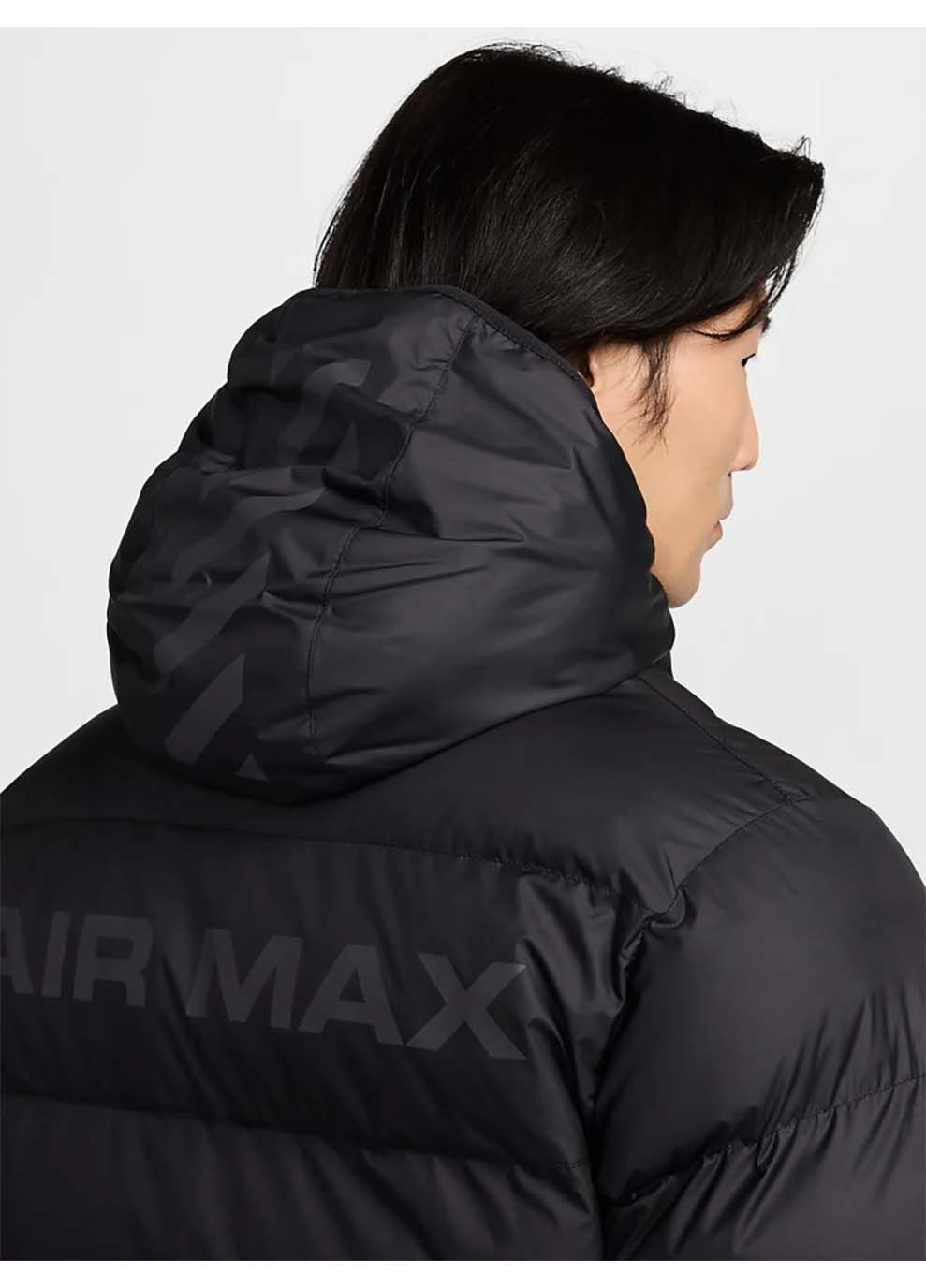 Чорна демісезонна чоловіча куртка m nsw sf wr pl-fld air max jkt чорний Nike