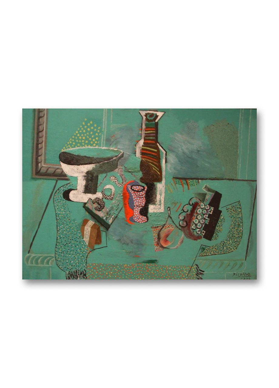 Друк на полотні Зелений натюрморт Пабло Пікассо 20x30 No Brand (346494324)
