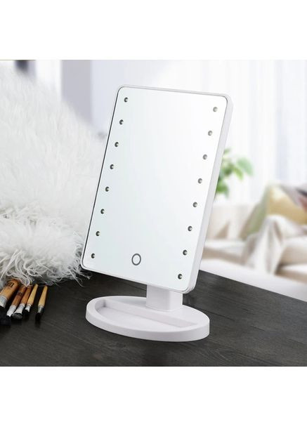 Косметичне настільне дзеркало з сенсорною LED-підсвіткою 20 діодами Po Fanu (365876977)