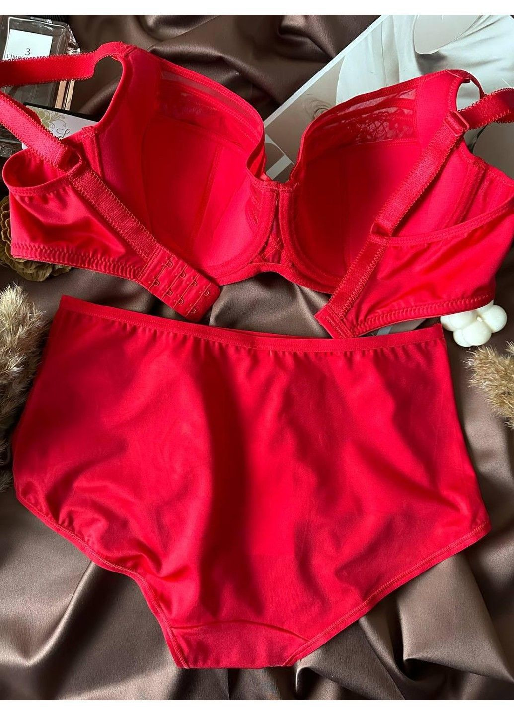 Красный красное женское белье комплект Lanny Mode