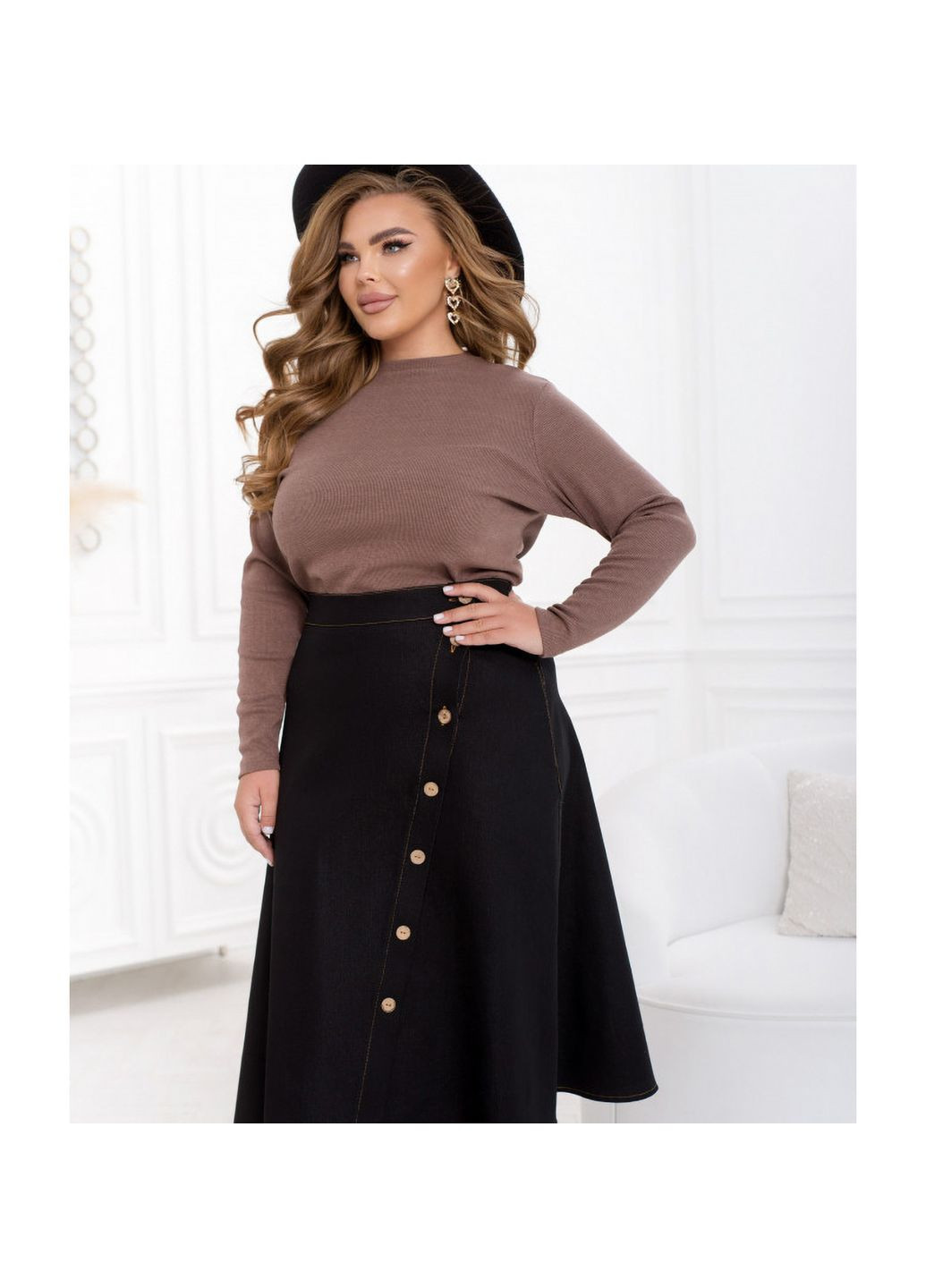 Черная повседневная юбка Liton