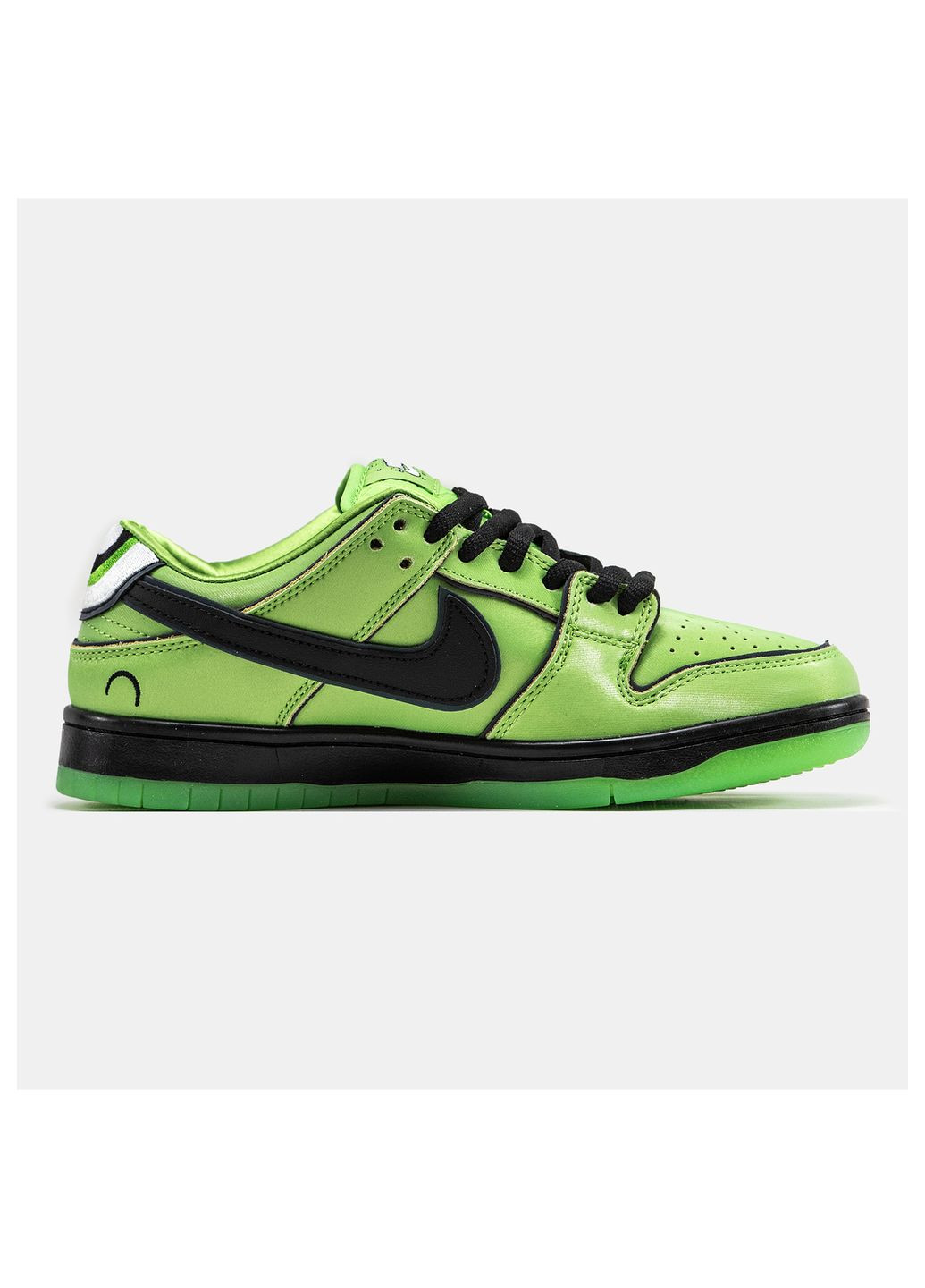 Светло-зеленые демисезонные кроссовки женские Nike SB Dunk Low x Powerpuff Girls