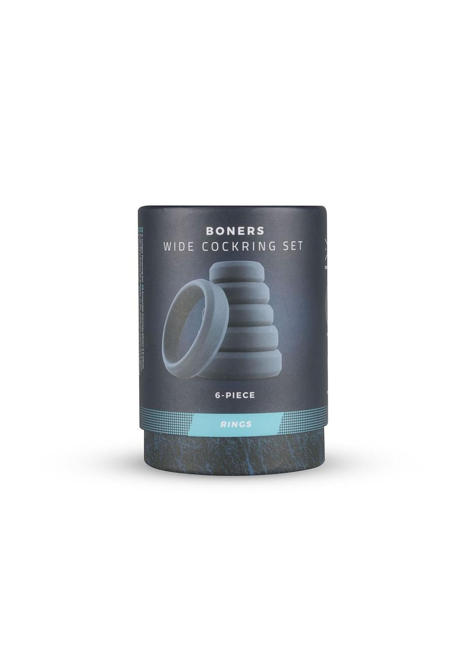 Набор эрекционных колец 6-Piece Cock Ring Set, диаметр от 2,6 до 5,7 см, силикон Boners (303887891)