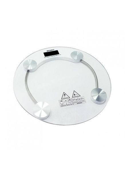 Весы напольные электронные стеклянные MX-451A 180кг круглые Прозрачные MATARIX (366293740)
