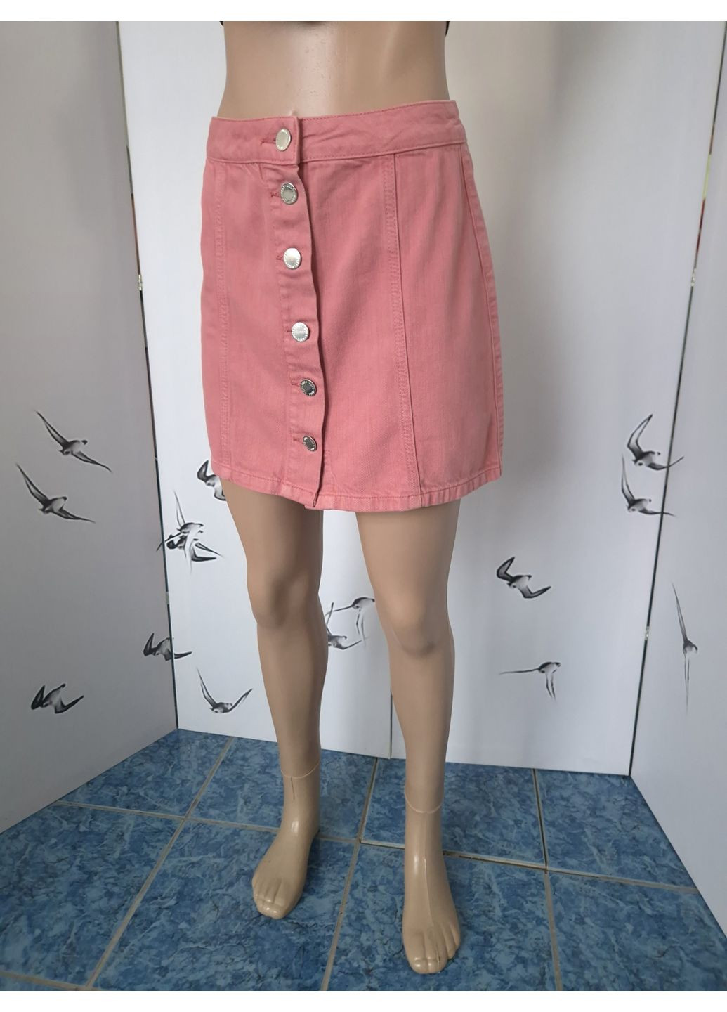 Спідниця жіноча міні на ґудзиках джинсова Miss Selfridge (356155766)