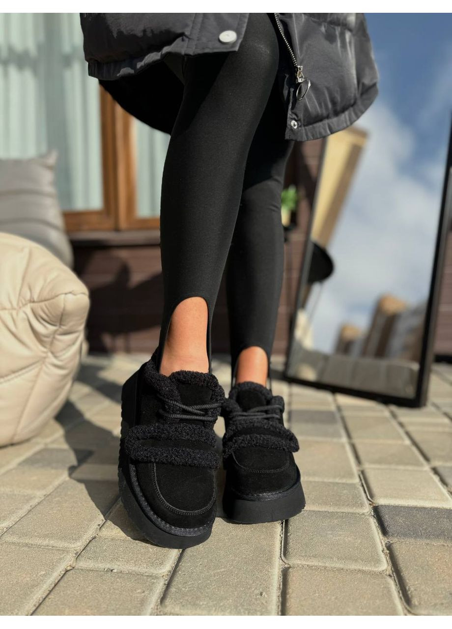 Стильные кроссовки-угги No Brand чёрные зима (361787334)