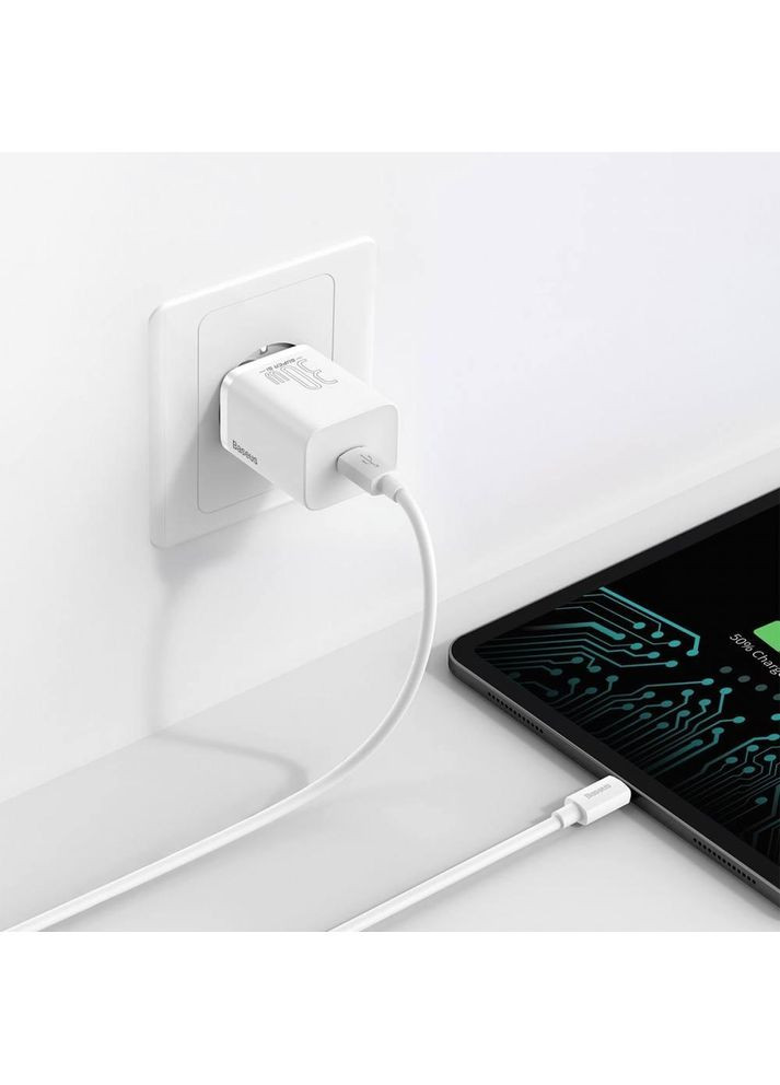Зарядка Super Silicone PD 30W (1Type-C) (EU) Baseus (360554608)