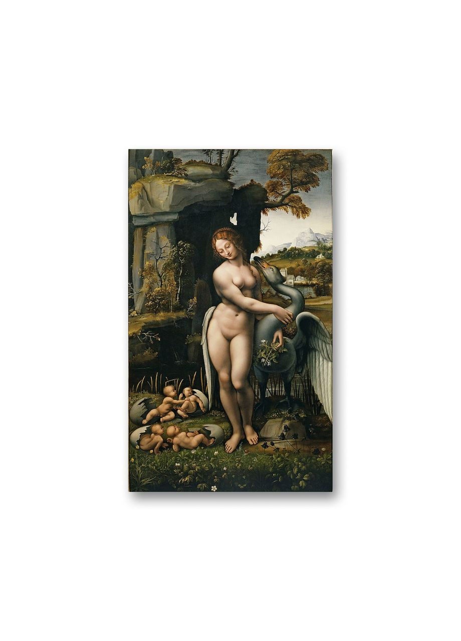 Печать на холсте картины Леда и лебедь Леонардо да Винчи No Brand (346494875)