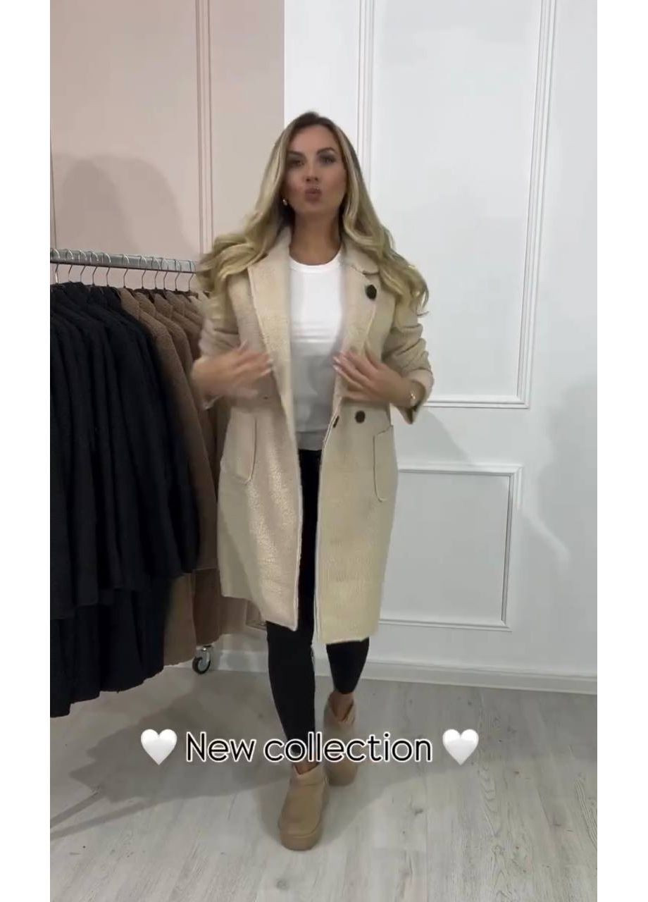 Бежевый демисезонный кардиган No Brand